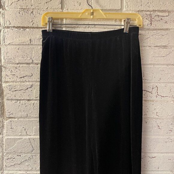 Elementz Vintage Velvet Comfy Black Lounge Stretchy Pants Medium - Picture 1 of 10